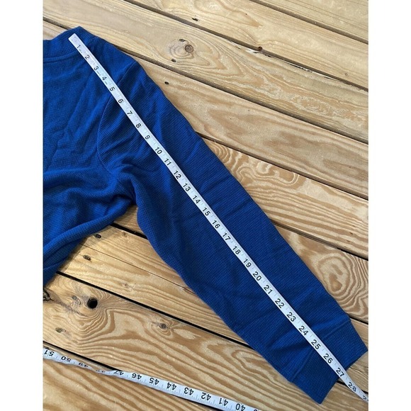 NEW D&Co Crew Neck Sweatshirt Size XL Women’s Blue Brushed Waffle Knit - Picture 7 of 8